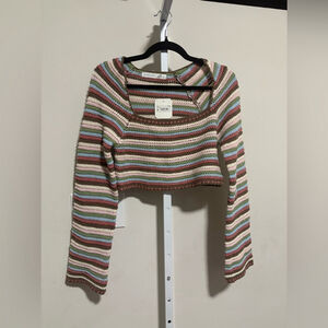 Altar'd State Multicolor Striped Crop Top